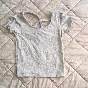 Gray crop top